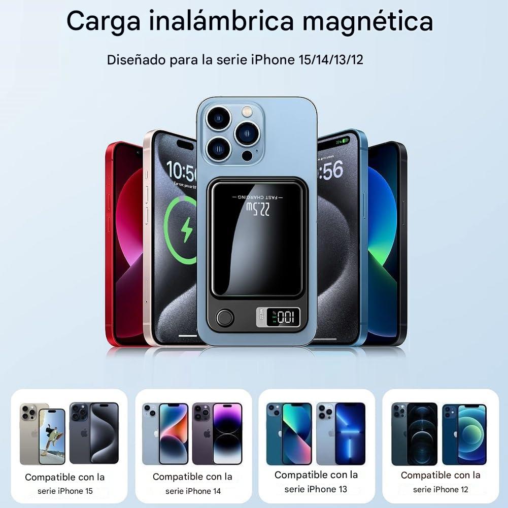 POWER BANK MAGNETICO CON PANTALLA + HOLDER 360° OBSEQUIO
