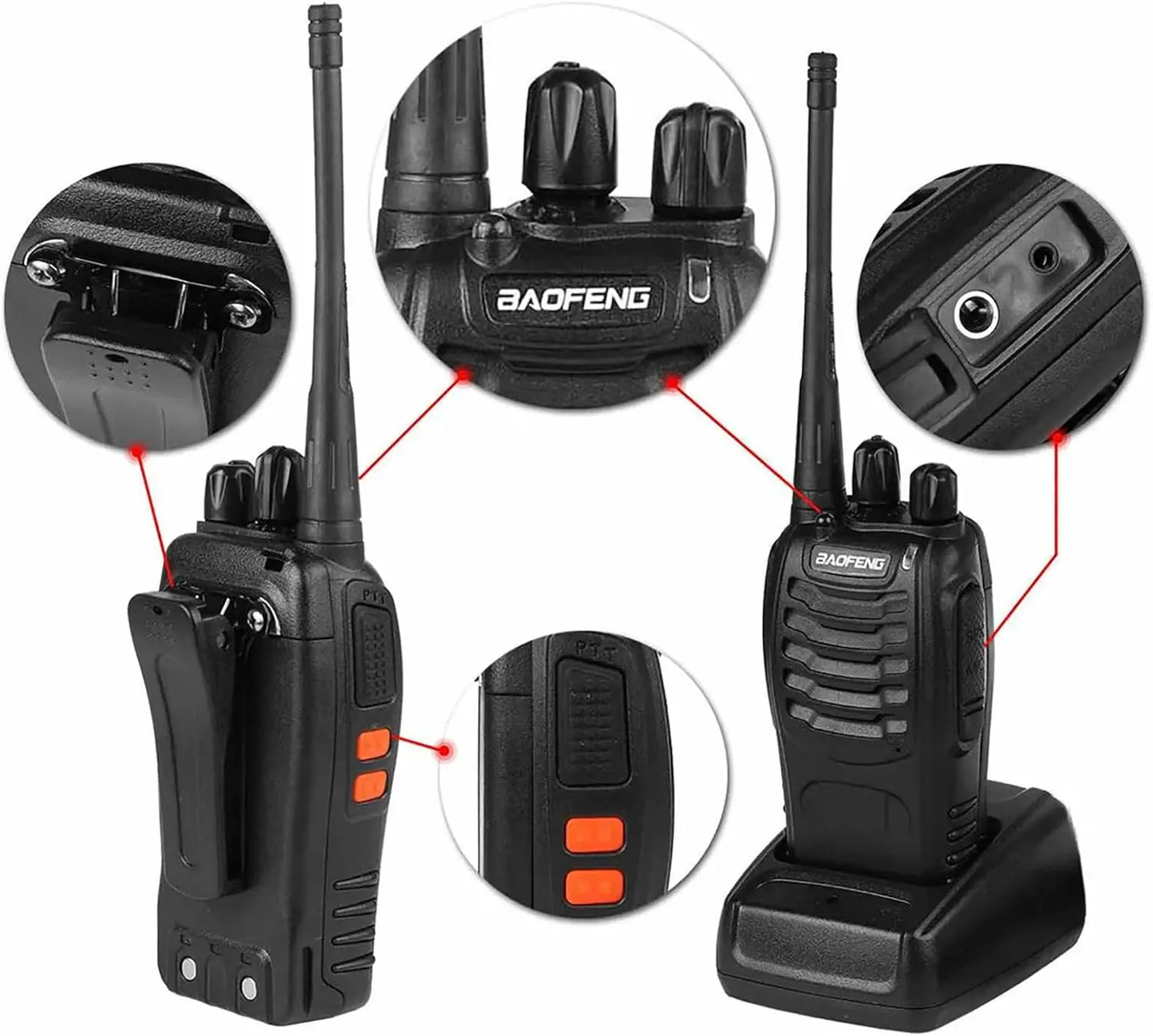 Radio Walkie Talkie Baofeng Bf-888s Uhf - Comunicación inmediata para coordinar equipos sin depender del celular