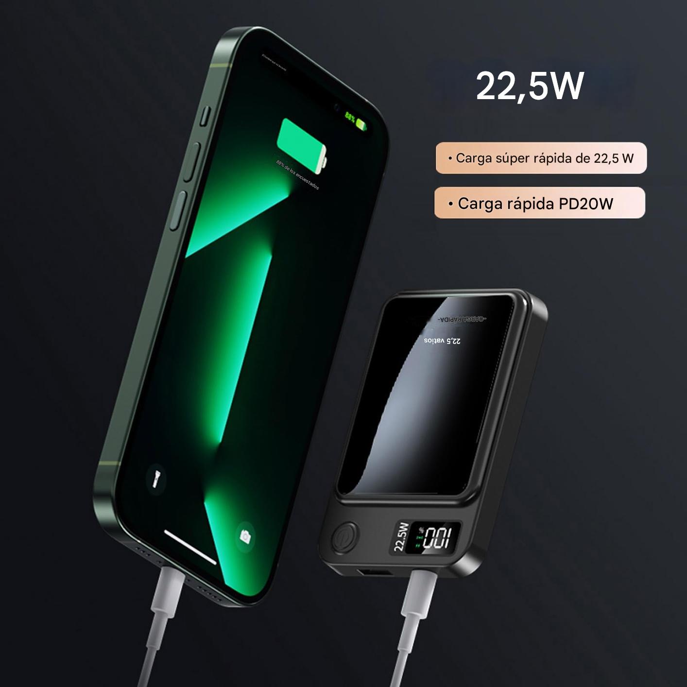 POWER BANK MAGNETICO CON PANTALLA + HOLDER 360° OBSEQUIO