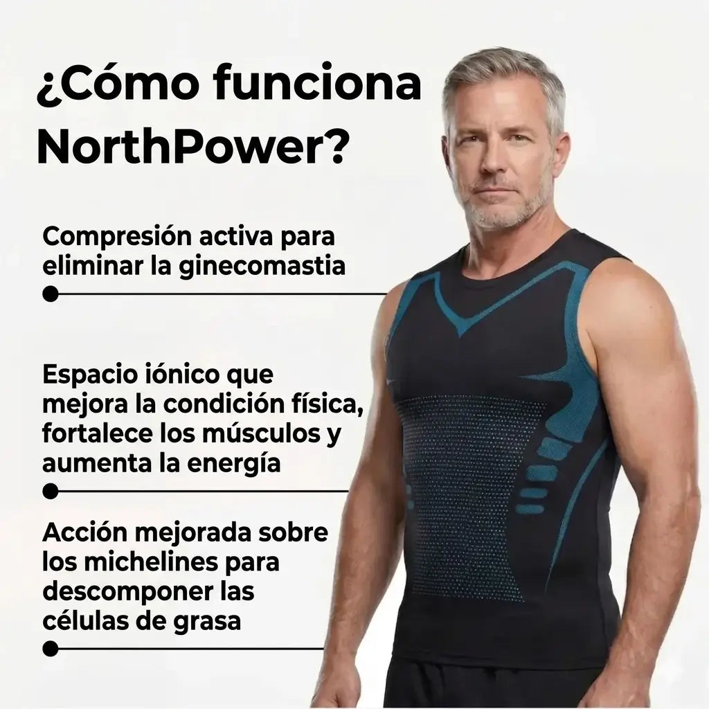 Camisilla North Power Pro - Moldea tu figura y mejora tu postura al instante.