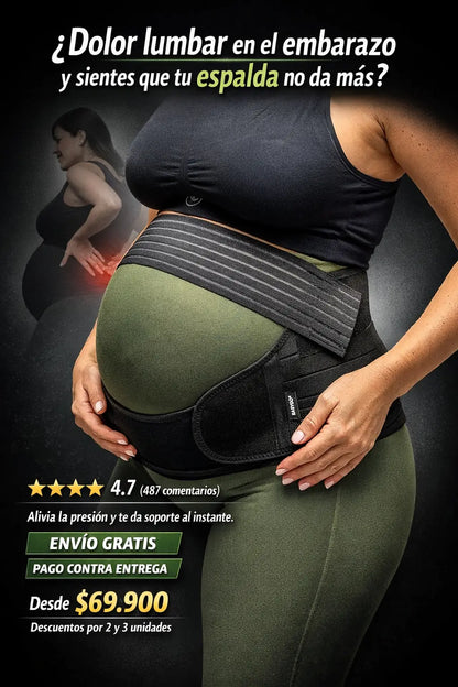 Cinturón de Soporte Maternal Ajustable: Alivia el peso de tu barriguita y despídete del dolor de espalda al instante.