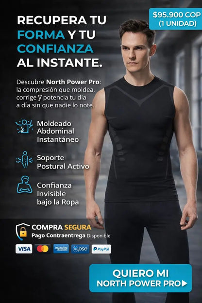 Camisilla North Power Pro - Moldea tu figura y mejora tu postura al instante.