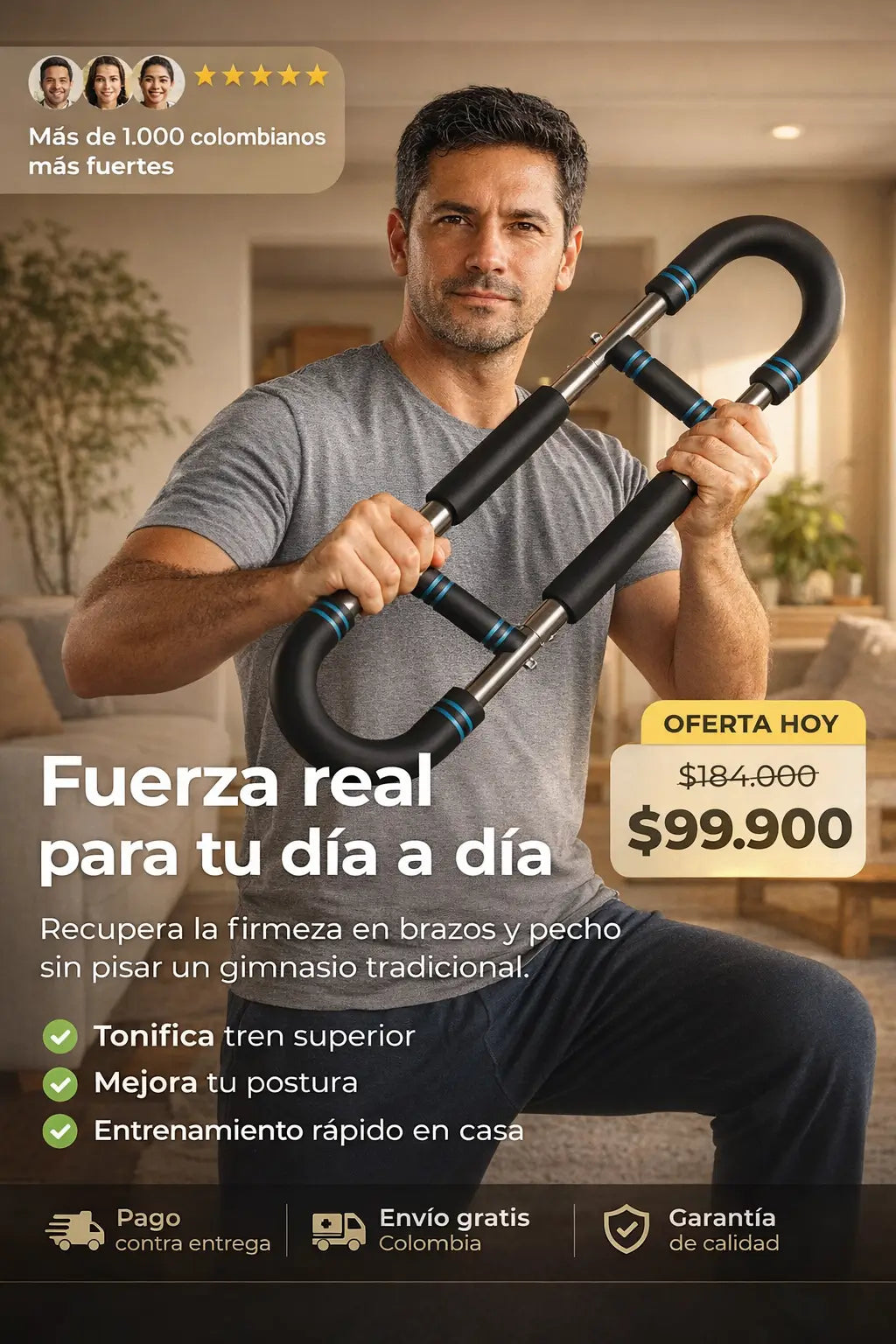 Twister Arm Equipo de Entrenamiento - Entrena tu tren superior en casa, en solo minutos al día.
