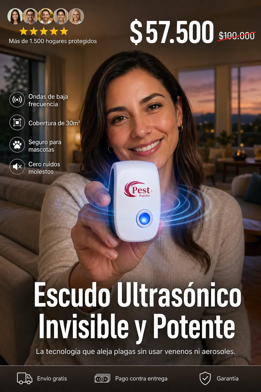 Pest Reject™ - ¡Protege tu hogar y a los que más amas! El escudo inteligente contra insectos que no usa químicos.