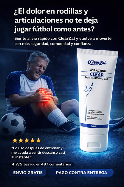 ClearZal™ Fast Acting Clear 60ML – Gel Refrescante de Acción Rápida para Músculos y Articulaciones
