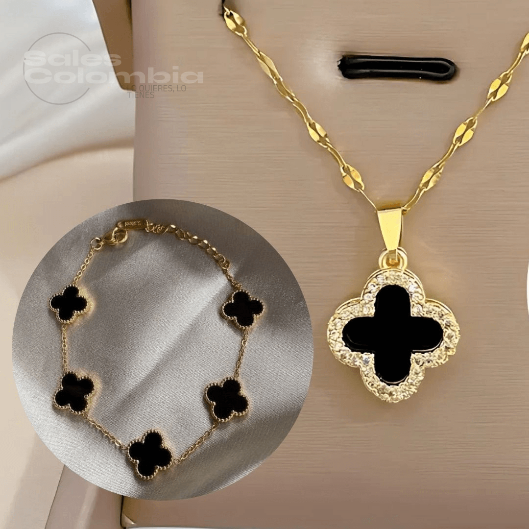 Set Encanto Dorado - Belleza y Buenas Energías en Cada Detalle - Cadena Dije📿+ Pulsera 💫