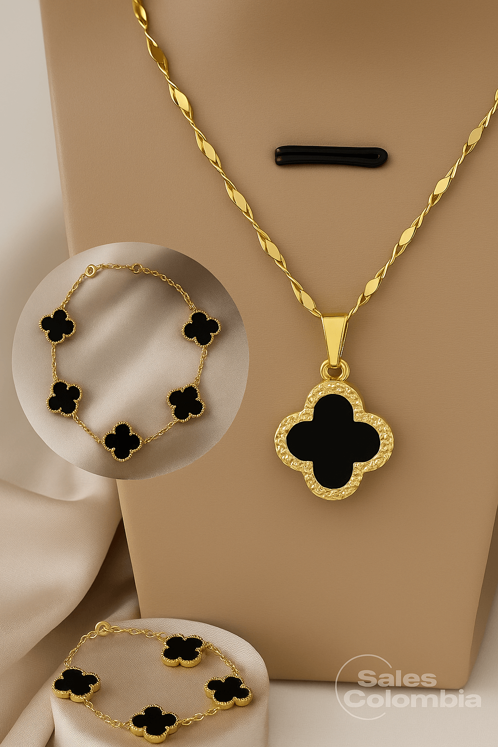 Set Encanto Dorado - Belleza y Buenas Energías en Cada Detalle - Cadena Dije📿+ Pulsera 💫