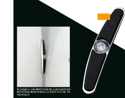 Top X® - Protector de Puertas Tipo Cuero con Logo - Set de 4 Protectores