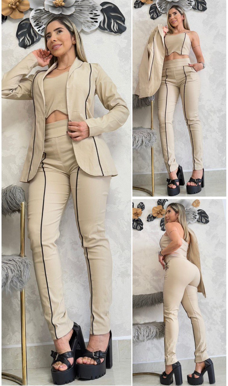 Conjunto Sophie (Chaqueta, Top, Pantalon)
