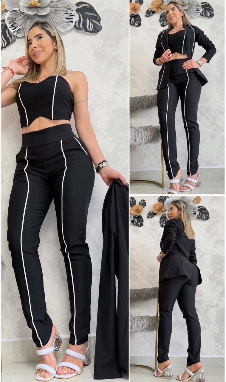 Conjunto Sophie (Chaqueta, Top, Pantalon)