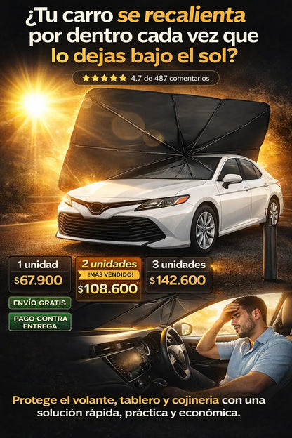 Sombrilla Pro-Shield™: El Escudo Térmico Definitivo para tu Carro