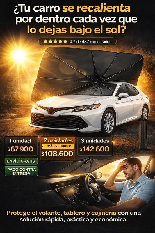 Sombrilla Pro-Shield™: El Escudo Térmico Definitivo para tu Carro