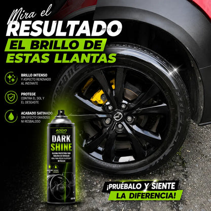 Dark Shine Detallado Interior y Exterior 400ML + OBSEQUIO FULL BLACK Renovador Para Llantas