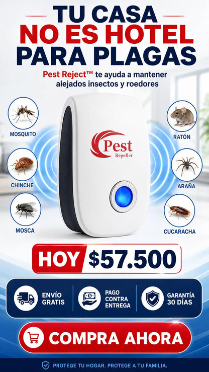 Pest Reject™ - ¡Protege tu hogar y a los que más amas! El escudo inteligente contra insectos que no usa químicos.