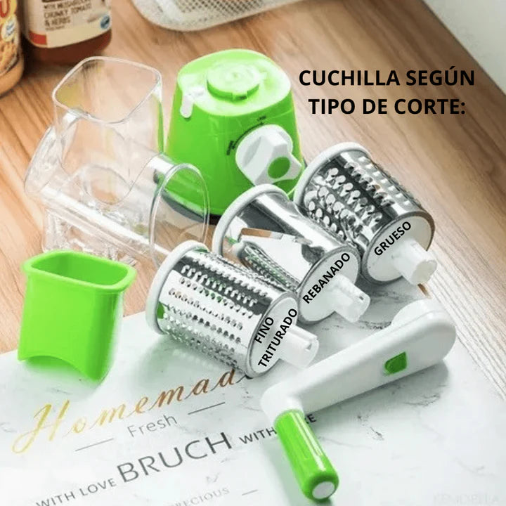 Molino Rayador Multiusos Picador - ¡Pique, Ralle y Rebane en Segundos! El Molino 3-en-1 que su cocina necesitaba.