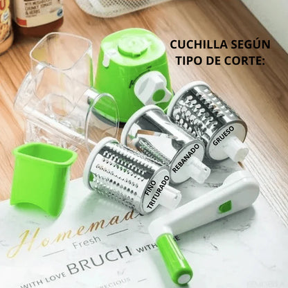 Molino Rayador Multiusos Picador - ¡Pique, Ralle y Rebane en Segundos! El Molino 3-en-1 que su cocina necesitaba.