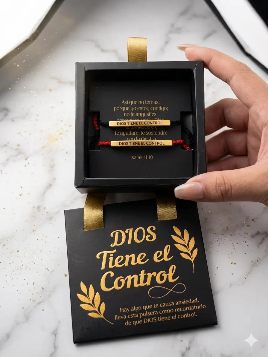 2X1 Pulsera "Dios Tiene el Control" — Lleva Tu Fe Siempre Contigo