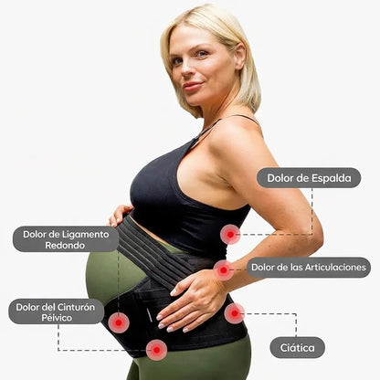 Cinturón de Soporte Maternal Ajustable: Alivia el peso de tu barriguita y despídete del dolor de espalda al instante.