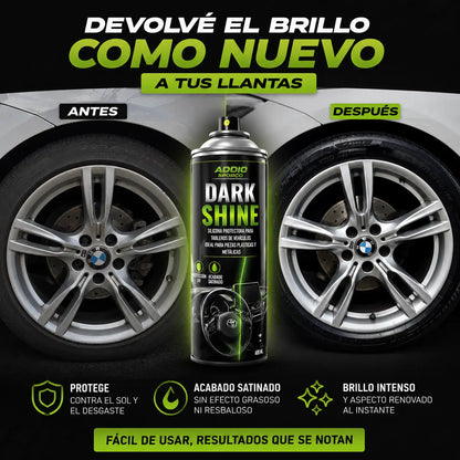 Dark Shine Detallado Interior y Exterior 400ML + OBSEQUIO FULL BLACK Renovador Para Llantas