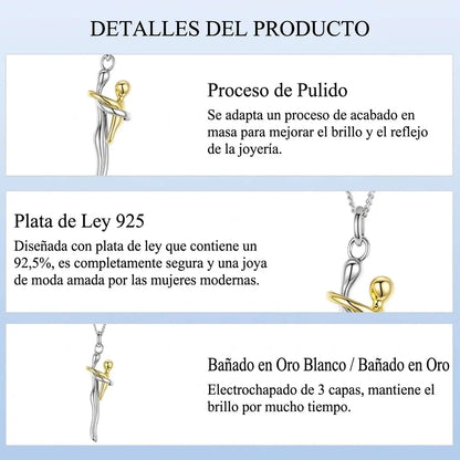 Collar Abrazo Eterno Madre e Hij@ + Caja Regalo de Lujo + Dedicatoria - El Detalle Perfecto Para Emocionar a Mamá