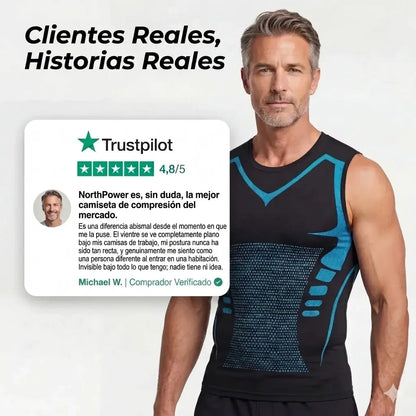 Camisilla North Power Pro - Moldea tu figura y mejora tu postura al instante.
