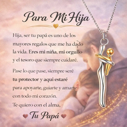 Collar Abrazo Eterno Madre e Hij@ + Caja Regalo de Lujo + Dedicatoria - El Detalle Perfecto Para Emocionar a Mamá