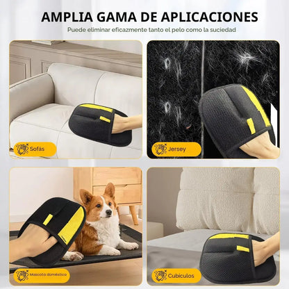 GUANTE QUITAPELOS 2X1: Elimina el Pelo de tu Mascota en Segundos Mientras la Consientes (¡Sin lastimarla ni gastar en costosas peluquerías!)