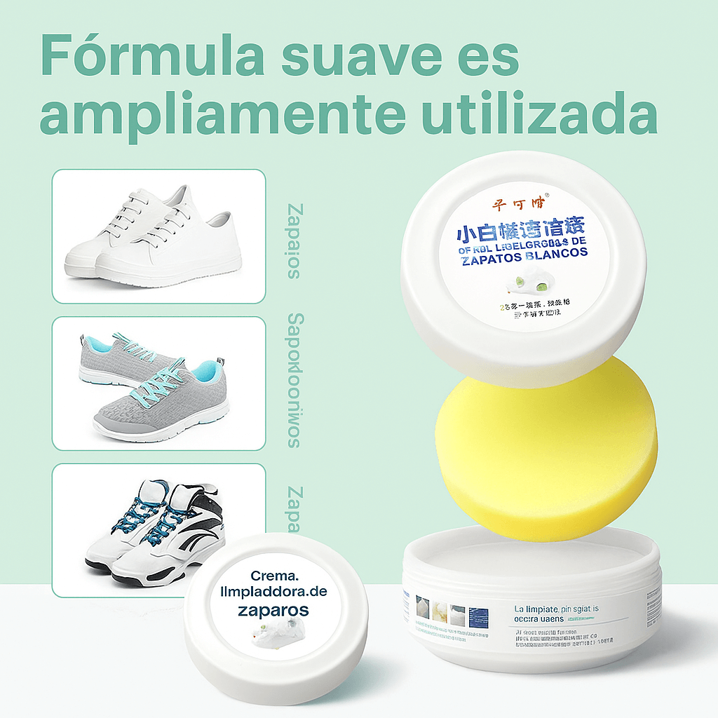 👟 FoamyShoes 👟 - Crema Limpiadora Para Calzado - ¡Tus zapatos como nuevos en segundos, sin esfuerzo!