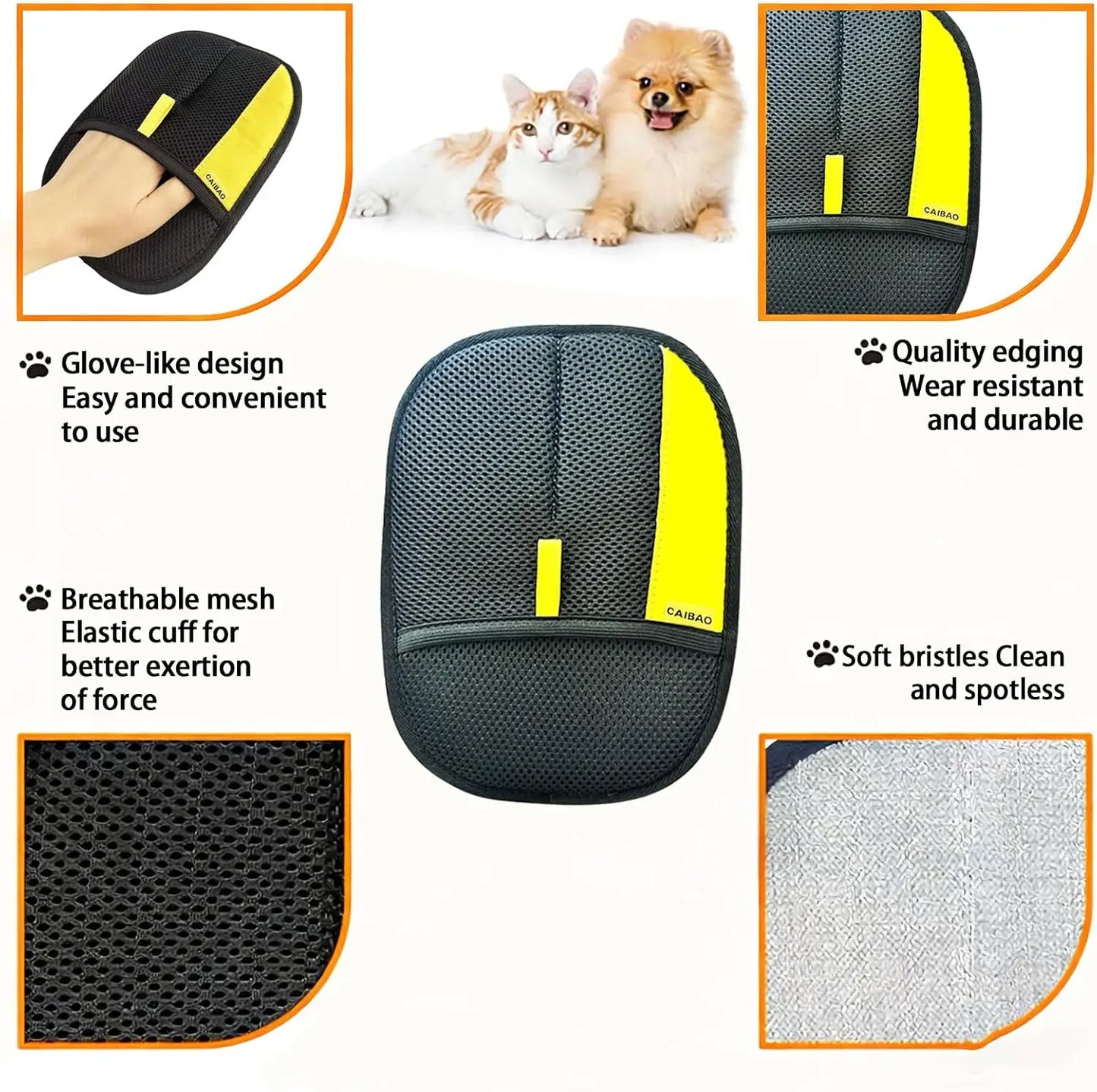GUANTE QUITAPELOS 2X1: Elimina el Pelo de tu Mascota en Segundos Mientras la Consientes (¡Sin lastimarla ni gastar en costosas peluquerías!)