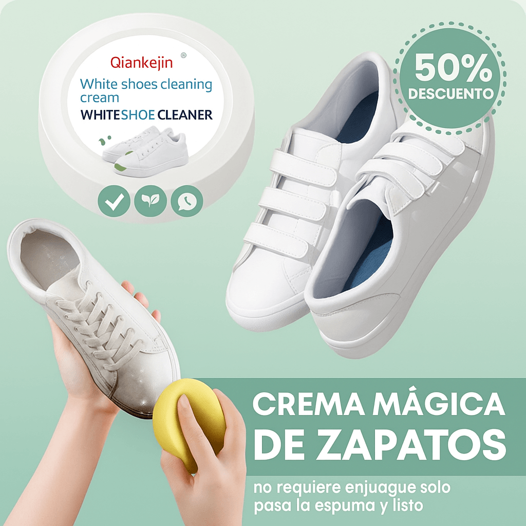 👟 FoamyShoes 👟 - Crema Limpiadora Para Calzado - ¡Tus zapatos como nuevos en segundos, sin esfuerzo!