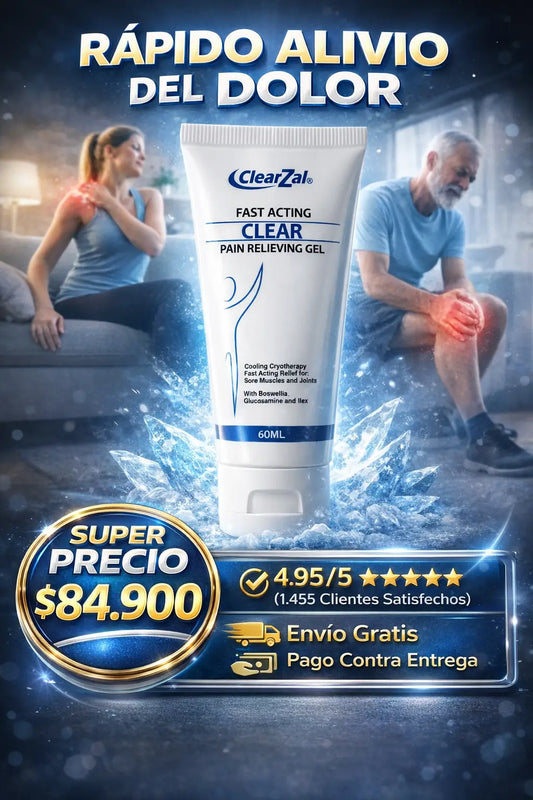 ClearZal™ Fast Acting Clear 60ML – Gel Refrescante de Acción Rápida para Músculos y Articulaciones