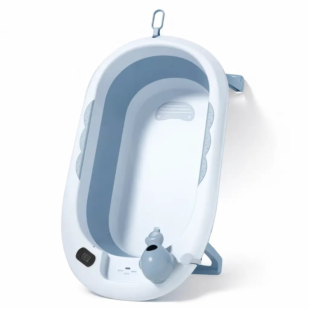 BAÑERA PLEGABLE PARA BEBÉ CON TERMÓMETRO