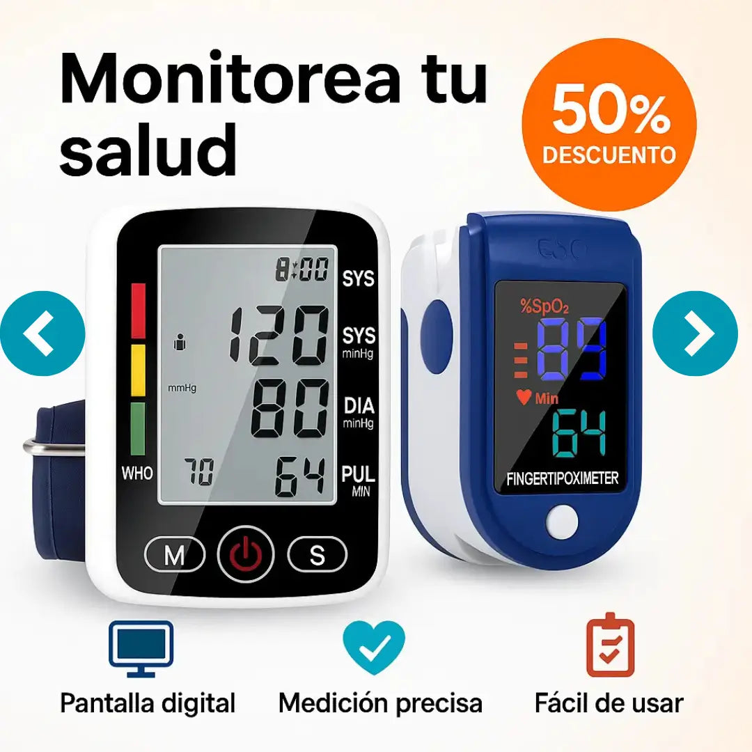 BloodPreassure™ - Tensiómetro con Voz Digital Portátil + Oximetro Digital - 🧑‍🦳 Cuidar a los que más quieres 👩‍🦳, sin salir de casa