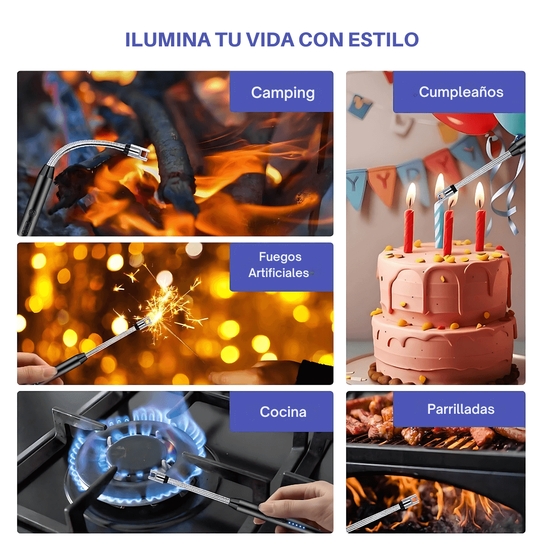 ElektroShine - Encendedor Eléctrico de Plasma - ✨Tu Chispa Segura y Sin Fallas✨, a Prueba de Viento!
