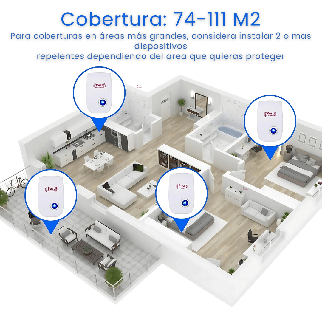 ⭐ Pack x2 ⭐ - Repelente Ultrasónico Hogar Seguro: ¡Tu Casa Libre de Plagas Sin Químicos!
