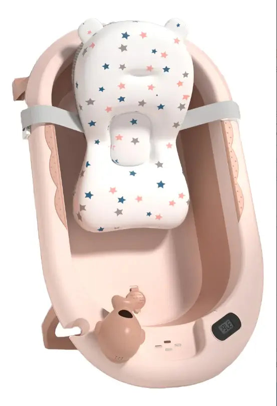 BAÑERA PLEGABLE PARA BEBÉ CON TERMÓMETRO