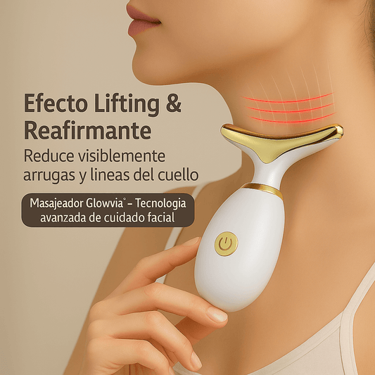 Masajeador Facial Glowvia® ✨ Reafirma tu piel en casa con luz LED 3‑en‑1