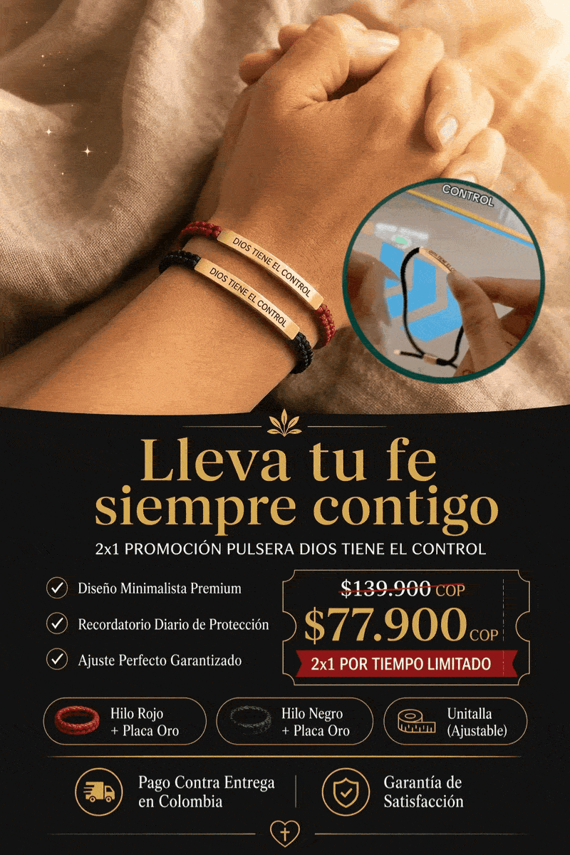 2X1 Pulsera "Dios Tiene el Control" — Lleva Tu Fe Siempre Contigo