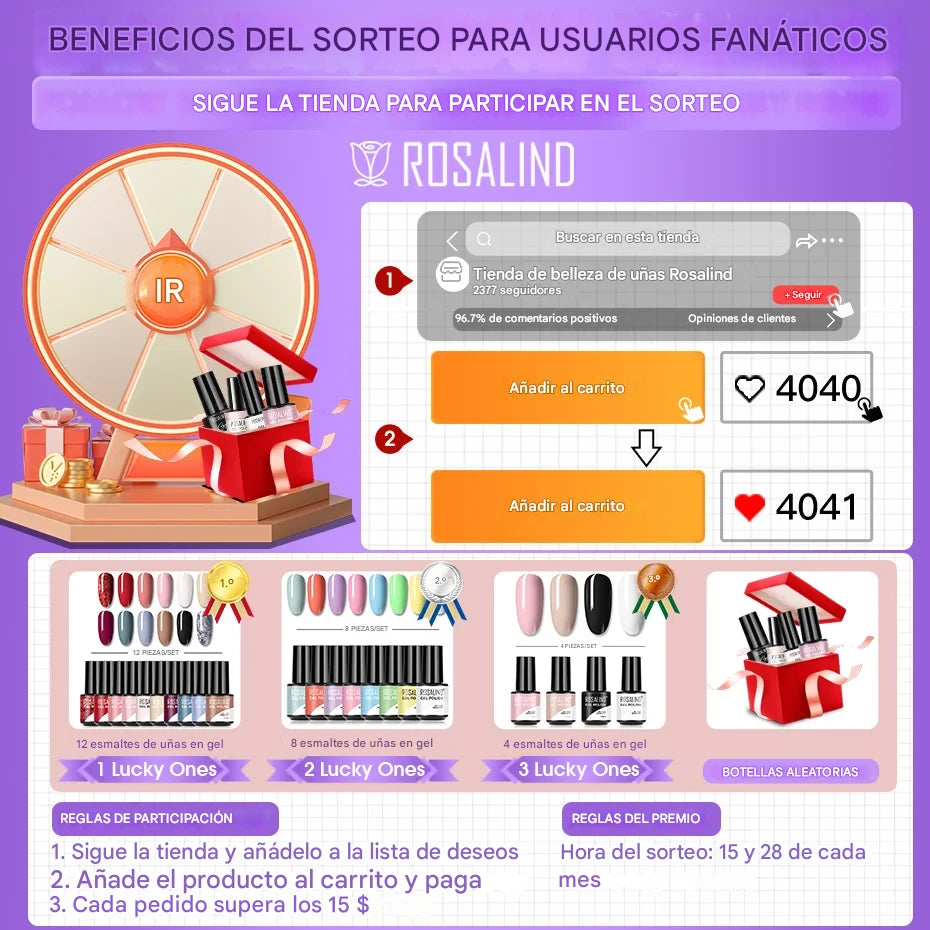 Gel de Uñas Polygel Rosalind Paga 3 Lleva 4