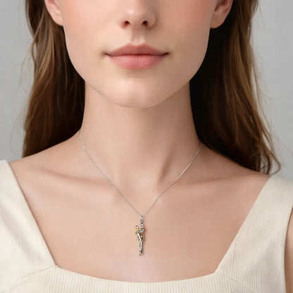 Collar Abrazo Eterno Madre e Hij@ + Caja Regalo de Lujo + Dedicatoria - El Detalle Perfecto Para Emocionar a Mamá