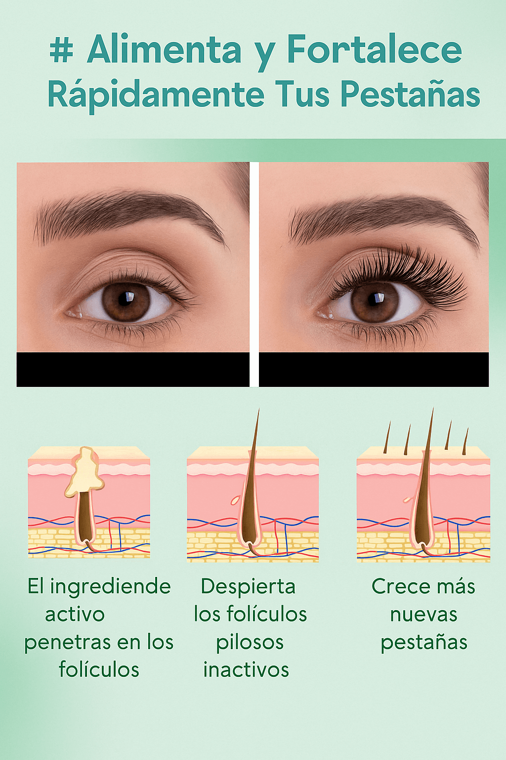 LashElixir Volumen Natural ✨ Fortalece tus Pestañas, Estimula tus Cejas ✨✨