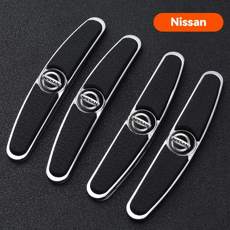 Top X® - Protector de Puertas Tipo Cuero con Logo - Set de 4 Protectores
