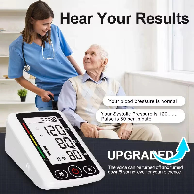 BloodPreassure™ - Tensiómetro con Voz Digital Portátil + Oximetro Digital - 🧑‍🦳 Cuidar a los que más quieres 👩‍🦳, sin salir de casa