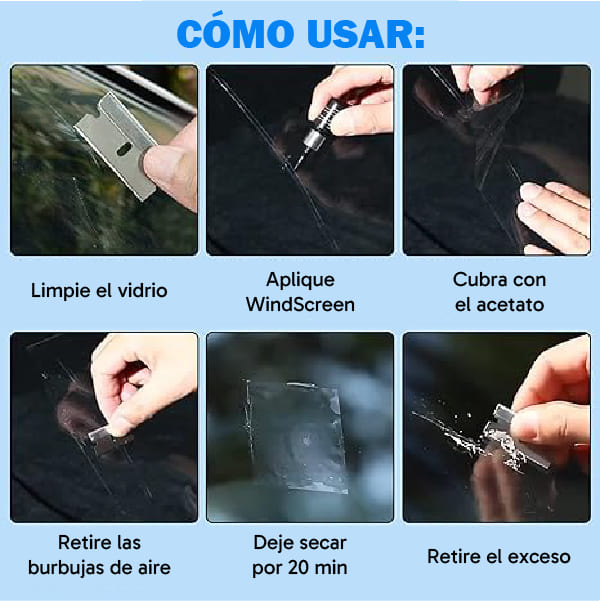 WINSHIELD - NANORESINA REPARADORA DE CRISTALES 10 ml + Antioxido de 30 ml de 🎁Regalo🎁- Adios Fisuras de tus Vidrios y Ahorra 💰Dinero💰